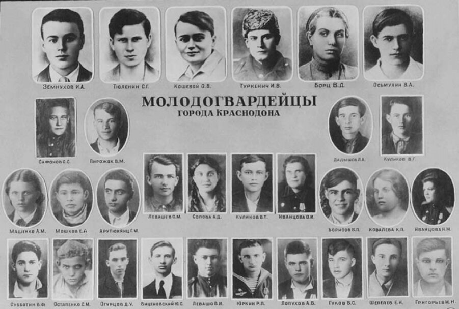 Молодая гвардия в годы великой отечественной войны фото