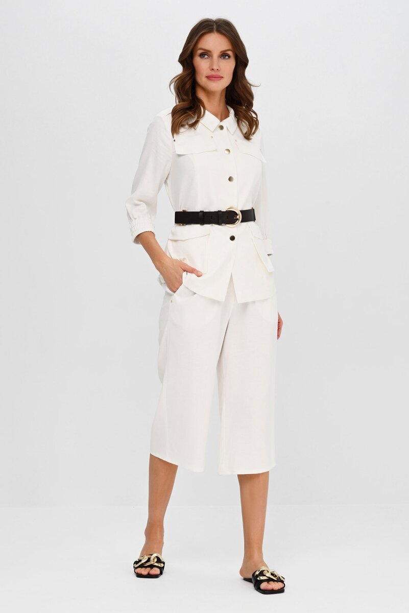 Платье с графичным шитьем: 62% вискоза, 38% лен - Caterina Leman