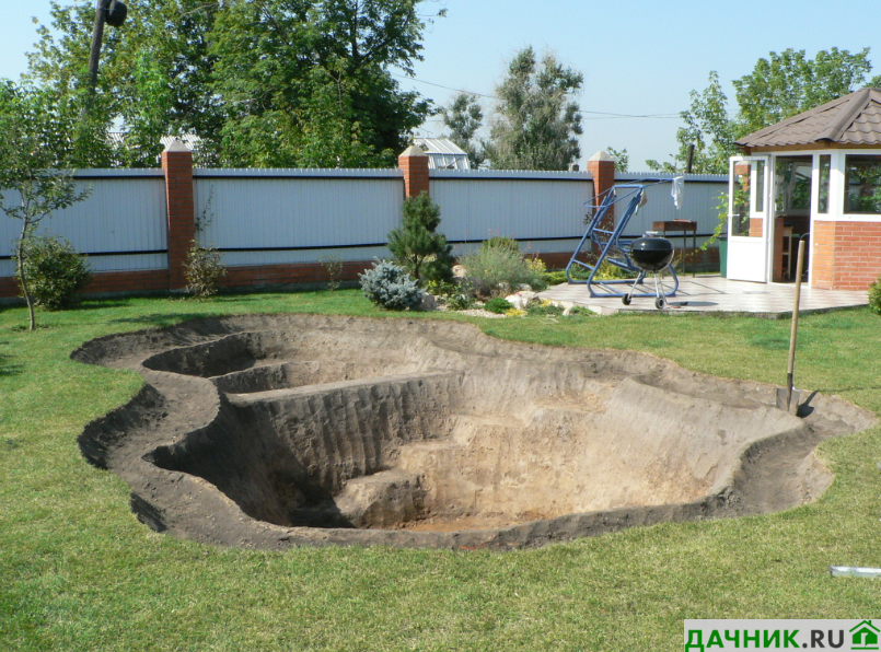 Строительство бетонных прудов и водоемов на участке - «Арт-Грин Дизайн»