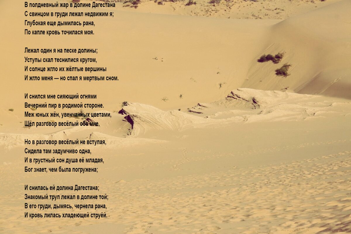 Стихотворение М. Лермонтова "Сон"