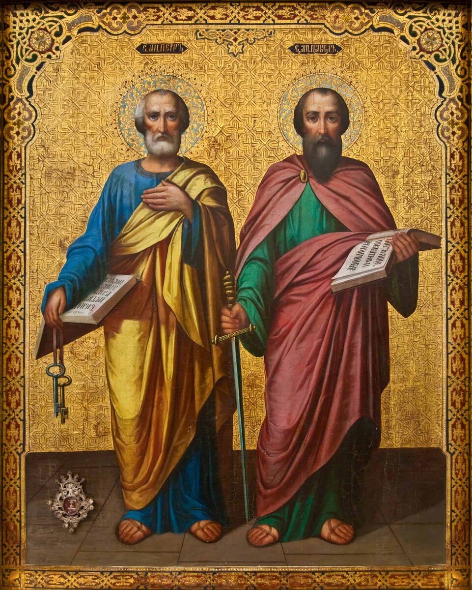 Святые Апостолы Пётр и Павел. Икона, XIX в.