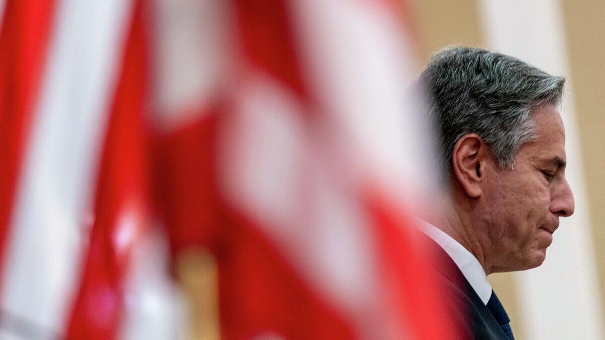    Госсекретарь США Энтони Блинкен в Пномпене, Камбоджа© AP Photo / Andrew Harnik