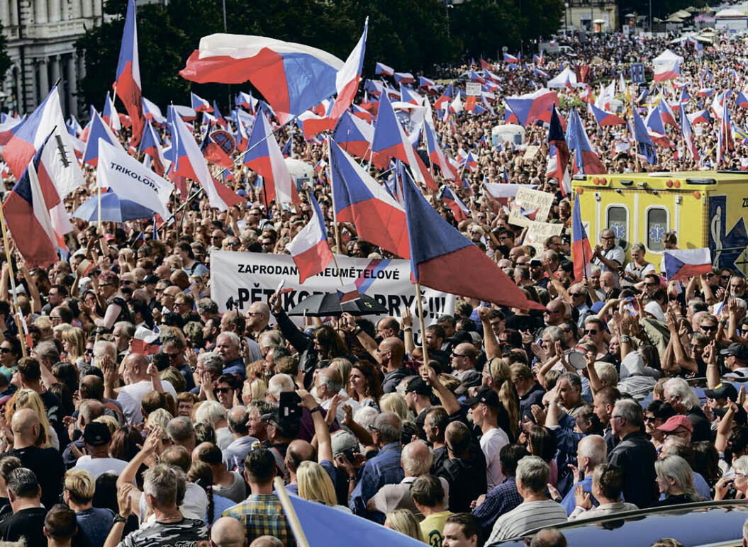 Протест в Праге Фото: grodno24.com
