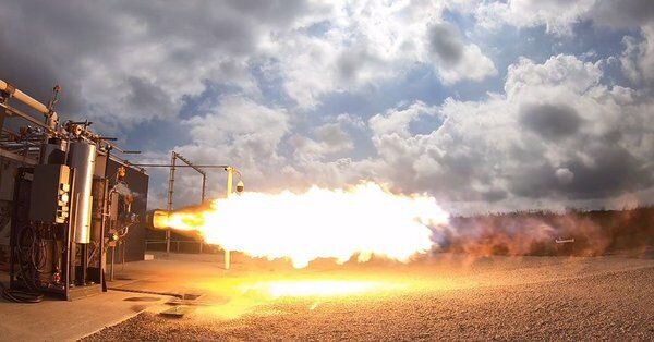 Испытания двигателя "Reaver 1" на полигоне ранее, фото Firefly Aerospace