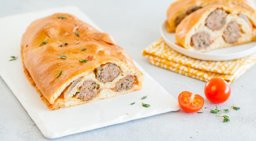 томатный соус, дрожжевое тесто, пицца, итальянская кухня, Фрикадельки