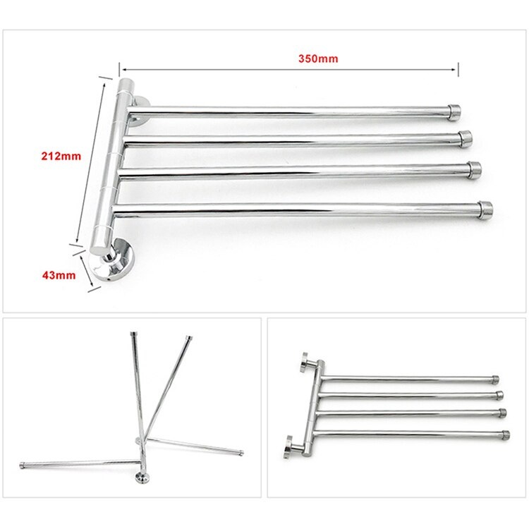 Настенный полотенцесушитель для ванной 4-bar towel rack