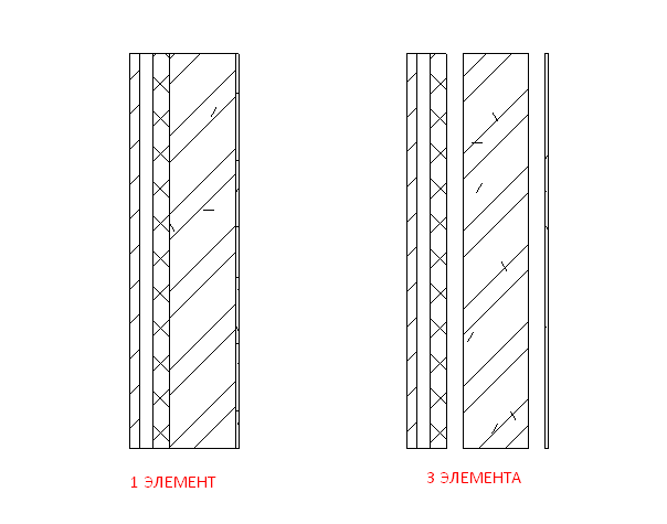 Одна и таже стена, но выполненная по разному