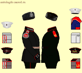 Униформа Очаковской крепостной минной роты, 1890-ый год