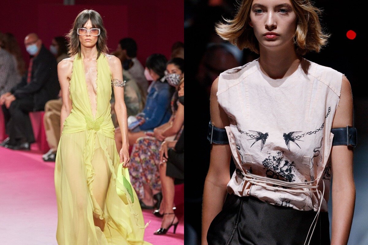 Blumarine, весна-лето 2022, Prada весна-лето 2022 