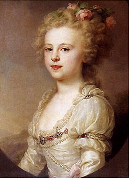 И.Б.Лампи Портрет великой княжны Александры Павловны 1792 г.