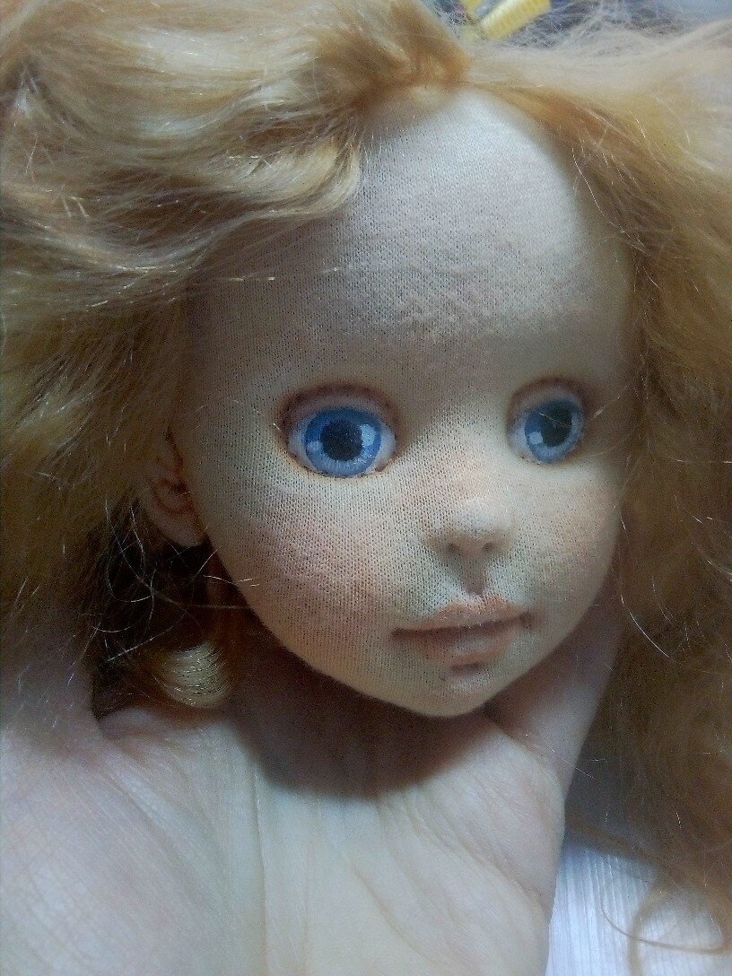 Лицо куклы без грунта. 