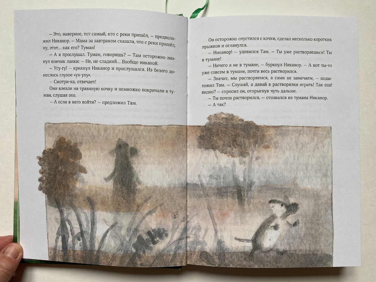 Иллюстрации в книге - тёплые, акварельные