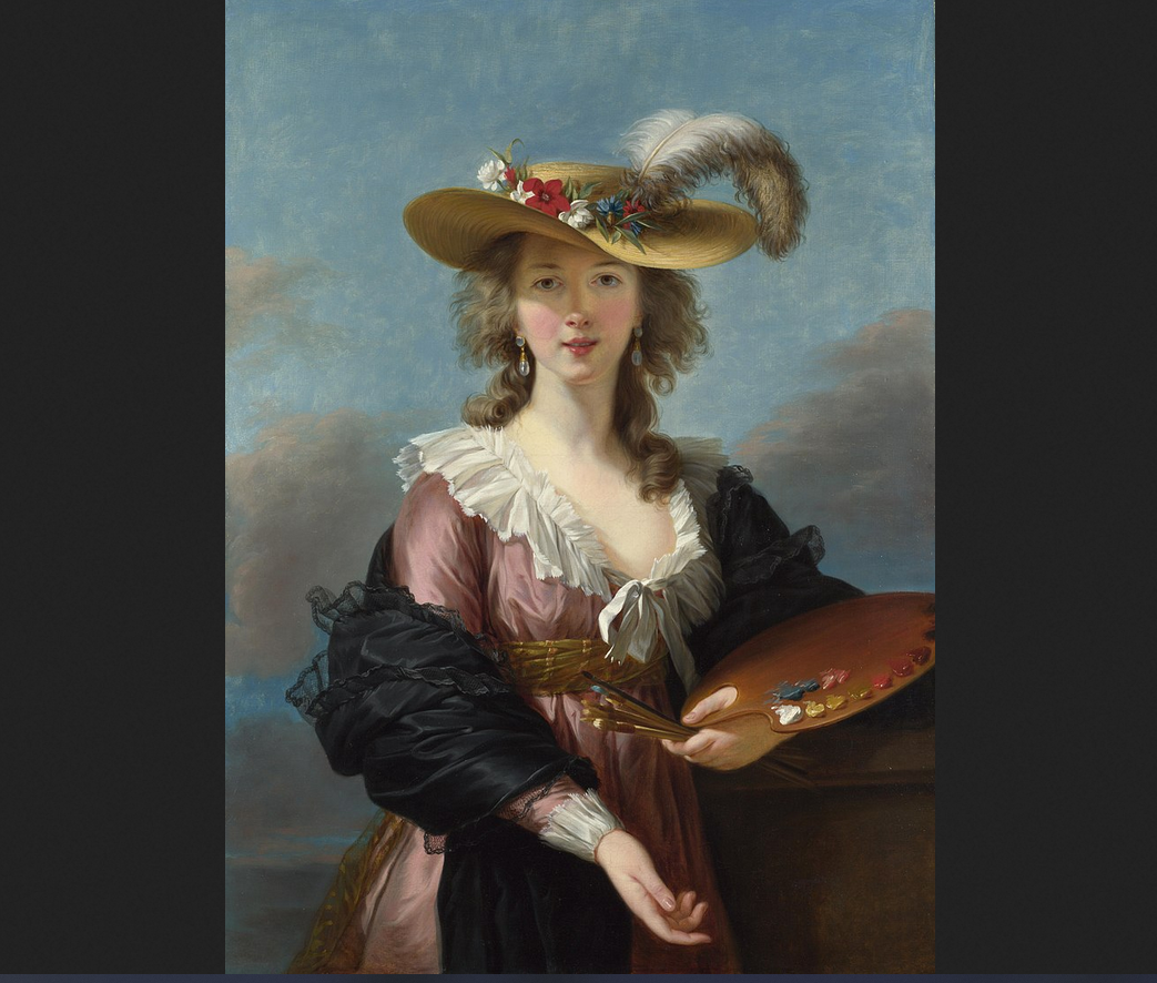 Элизабет Виже-Лебрён. "Автопортрет в соломенной шляпке", 1782