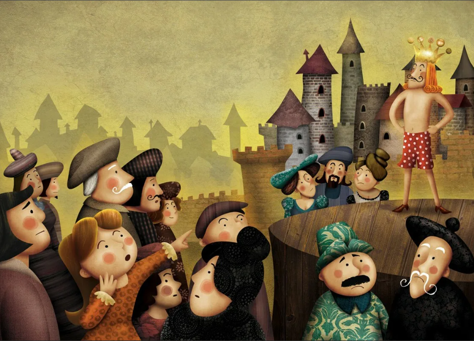 Иллюстрация к сказке Х. К. Андерсена «Новое платье короля». Читайте и слушайте книги преподобного Паисия Святогорца (1924-1994). Ссылки внизу