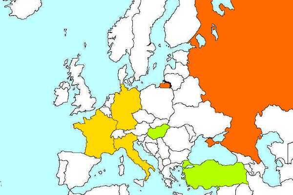 На карте страны, о которых я говорю