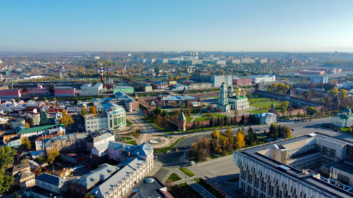 Центр Тулы с высоты птичьего полета