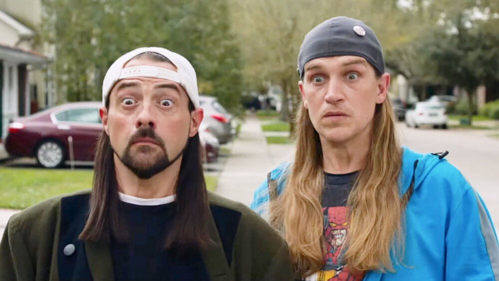 Кадр из фильма Clerks III. Режиссер: Кевин Смит. Оператор: Лиран Каханов. Производство: BondIt, Destro Films, SModcast Pictures, View Askew Productions 