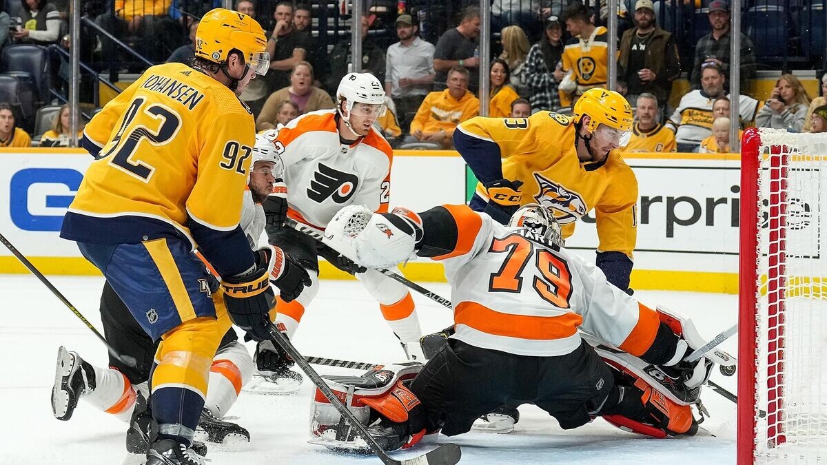    Эпизод матча "Нэшвилл" - "Филадельфия"© Фото : nhl.com/predators