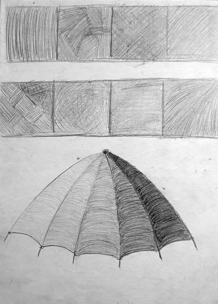 Упражнение на способы штриховки
