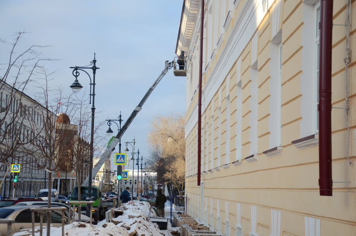  📷    В Оренбурге капремонт физико-математического лицея на улице Советской выполнен на 80% Андрей Севостьянов