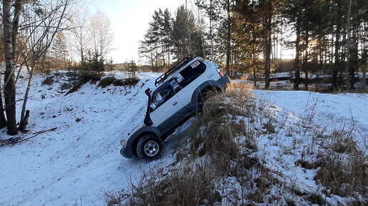 На Прадике по триальной трассе (Land Cruiser Prado & Uaz Patriot). OffRoad