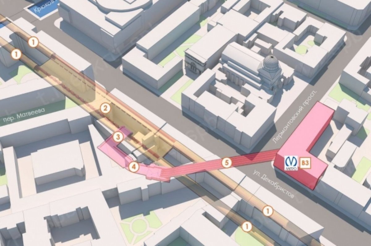    Расположение вестибюлей станции метро «Театральная» утвердили в Петербурге