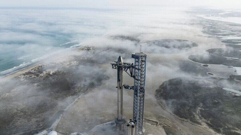    Так выглядит Starship. Фото: SpaceX / Twitter
