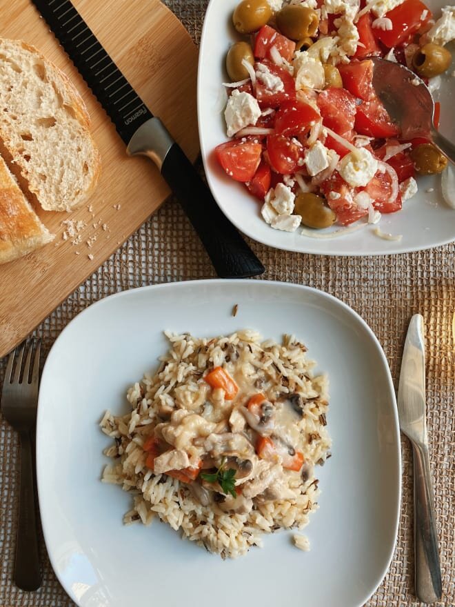 Бланкет из курицы с рисом