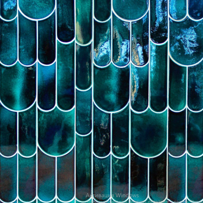 Плитка из коллекции "Капли" в великолепном оттенке северного сияния 