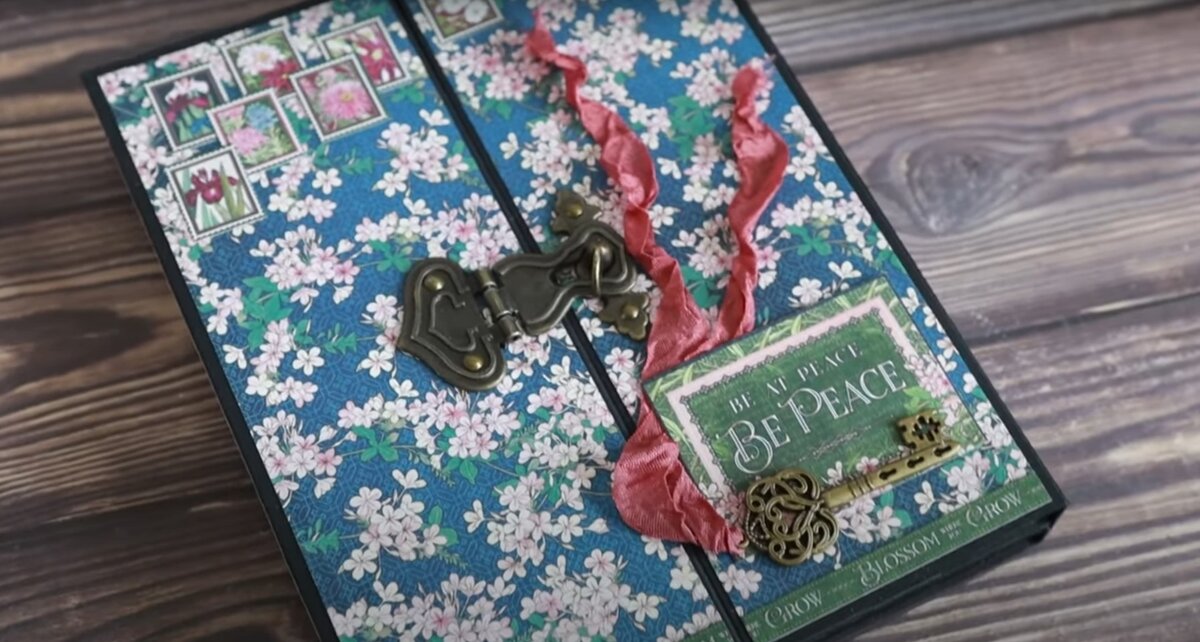 Фотопапка, кадр из мастер-класс Мастер-класс: Фотопапка Blossom / Blossom Mini Album Tutorial