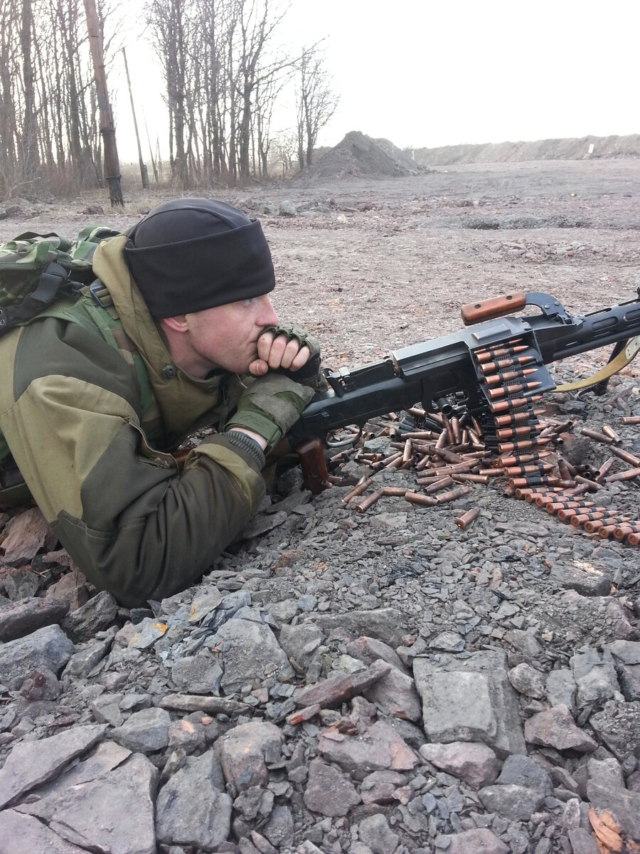 Пулемёт РП46 у ополченцев на Донбассе