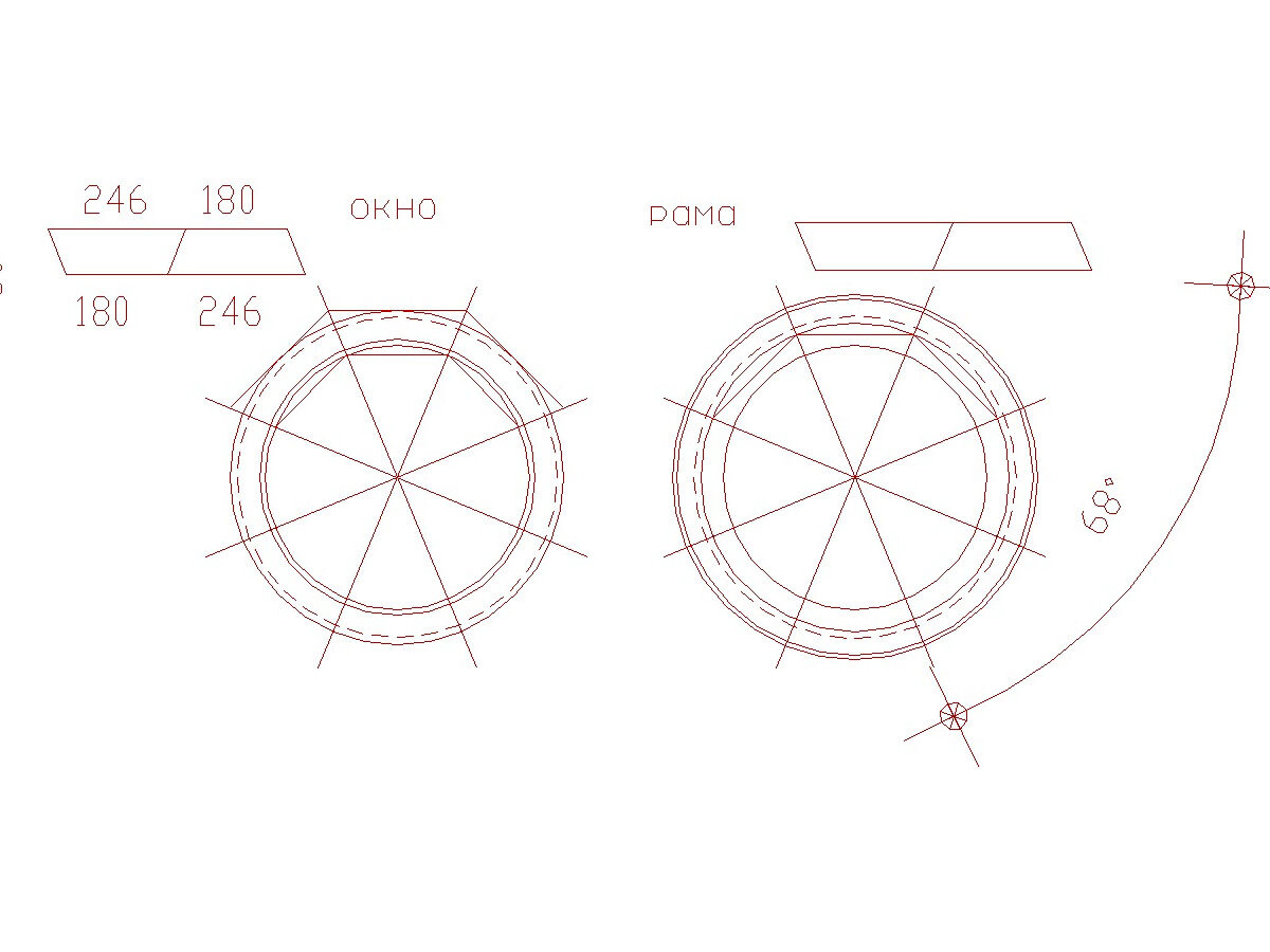 Круглое окно чертеж