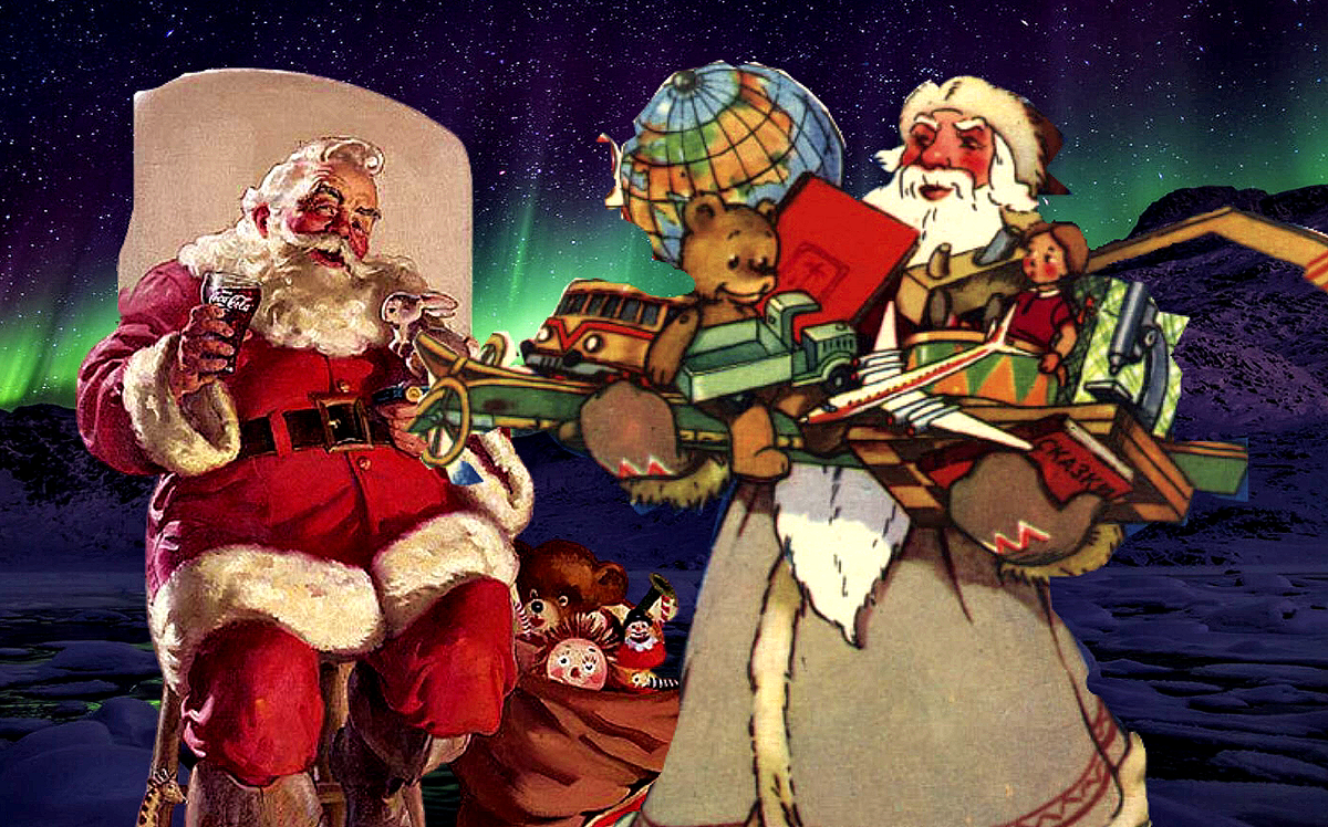 ...на стыке старого и нового вновь встретились Дел Мороз и Санта-Клаус, что...