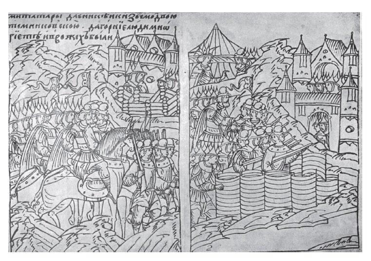 Изображение стрелецкого войска. Миниатюры из Царственной книги