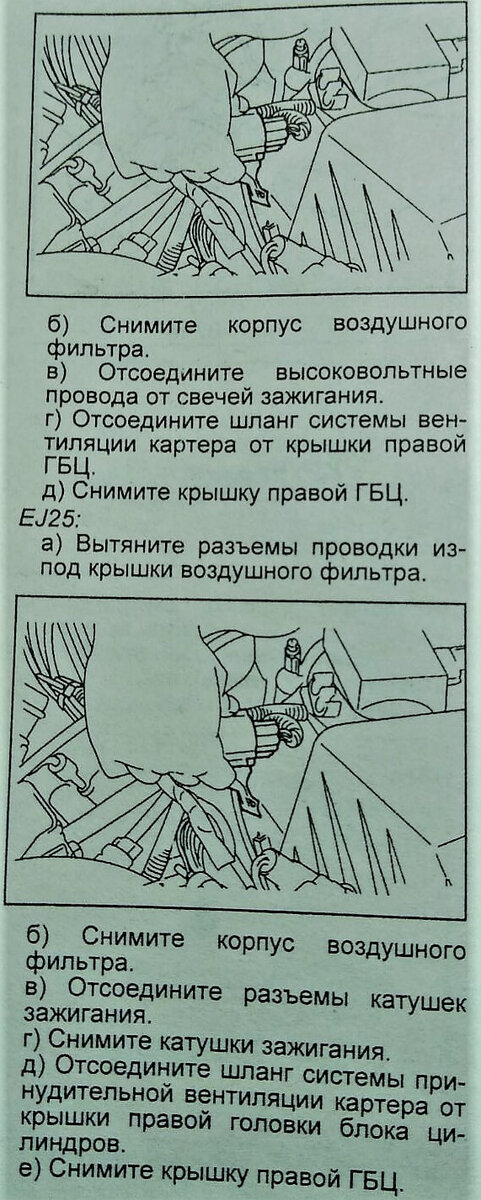 Проверка и регулировка зазора в приводе клапанов Субару двигатели DOHS