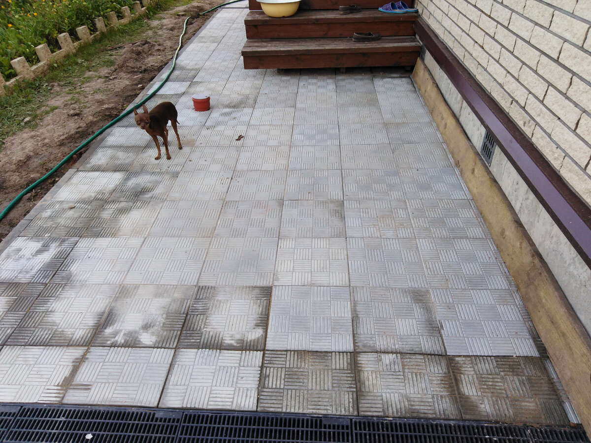 Вибролитьевая тротуарная плитка Паркет, цвет серый