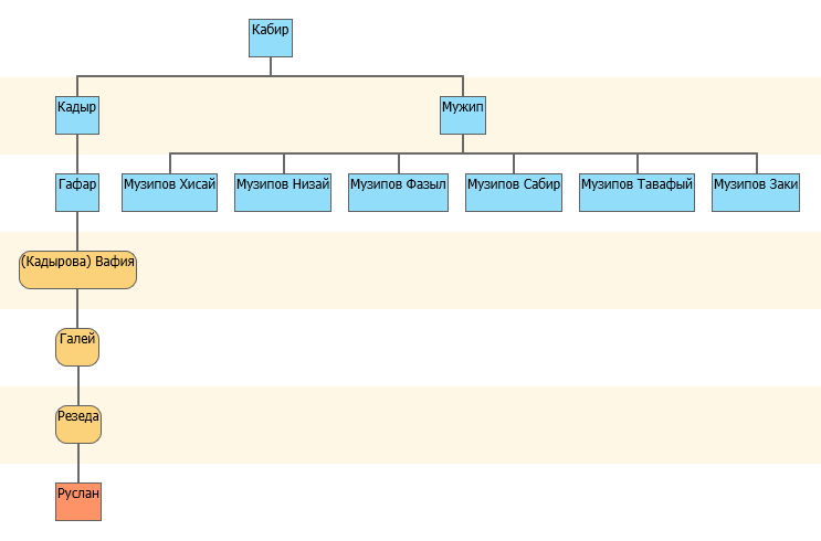 Генеалогическое древо Кадыровых и Музиповых