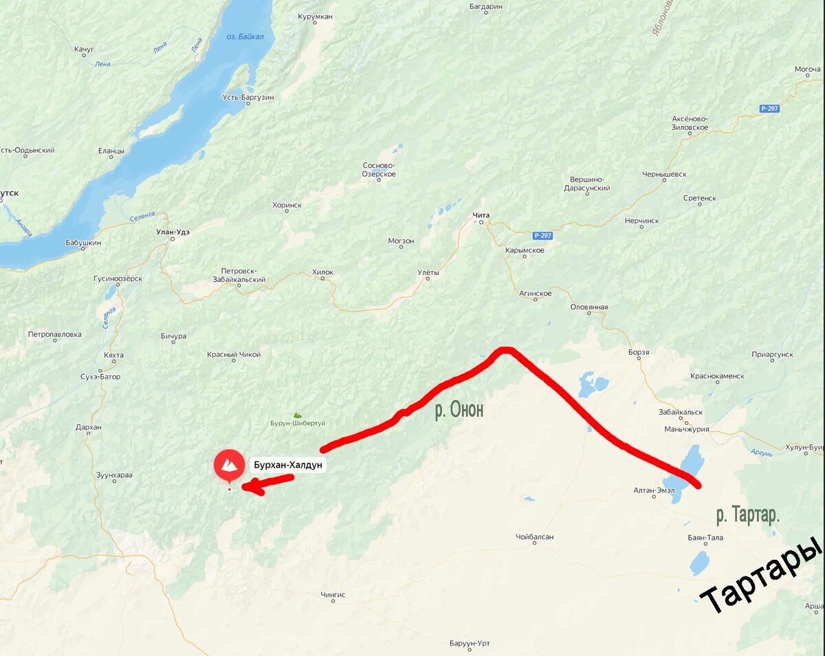 Весь маршрут семьи Борте-Чино.