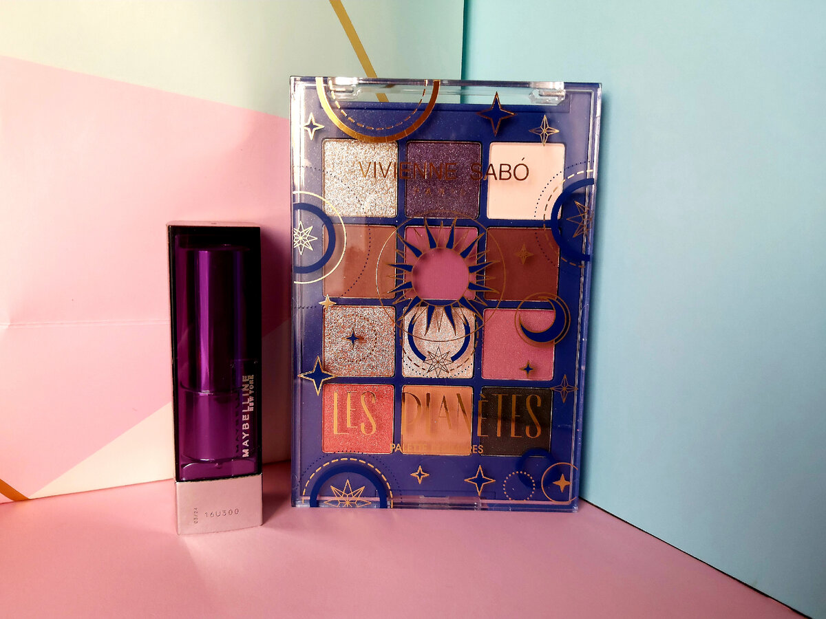 Мои покупки: губная помада от Maybelline New York (тон 240) и тени от Vivienne Sabo