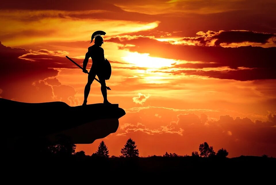 Картинка с https://pixabay.com/photos/spartan-army-sun-dusk-roman-3696073/