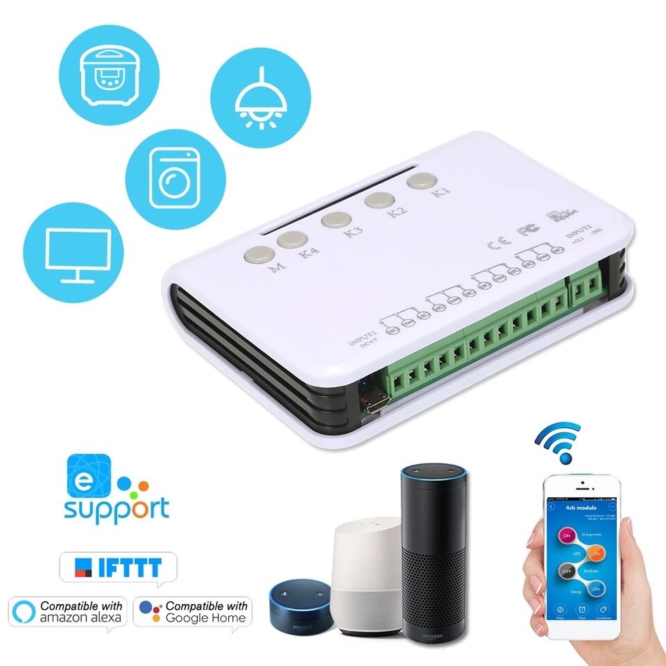 4ch умный wifi переключатель