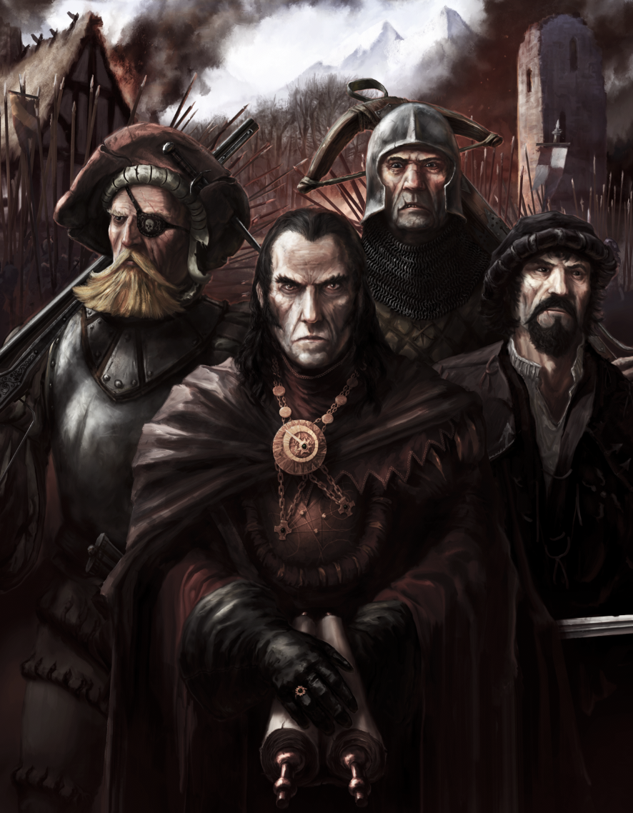 Оригинальное оформление книги правил Zweihander G&P RPG 