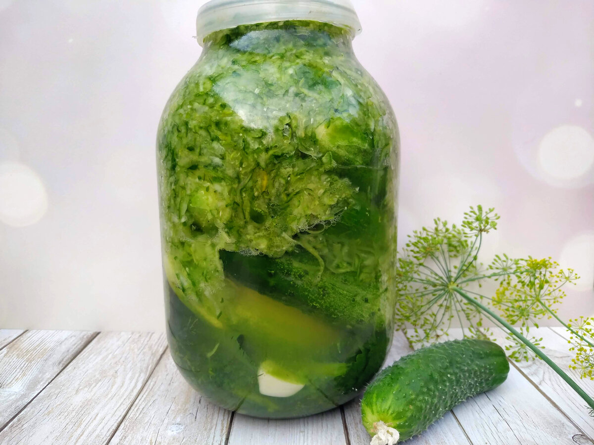 Квашеные огурцы в собственном соку на зиму (без уксуса)!