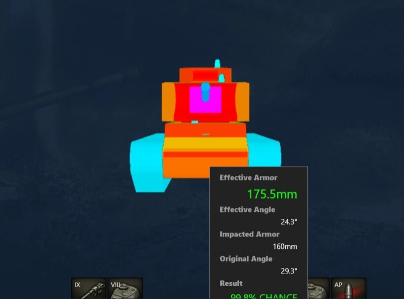 Нижняя лобовая деталь в профиль.