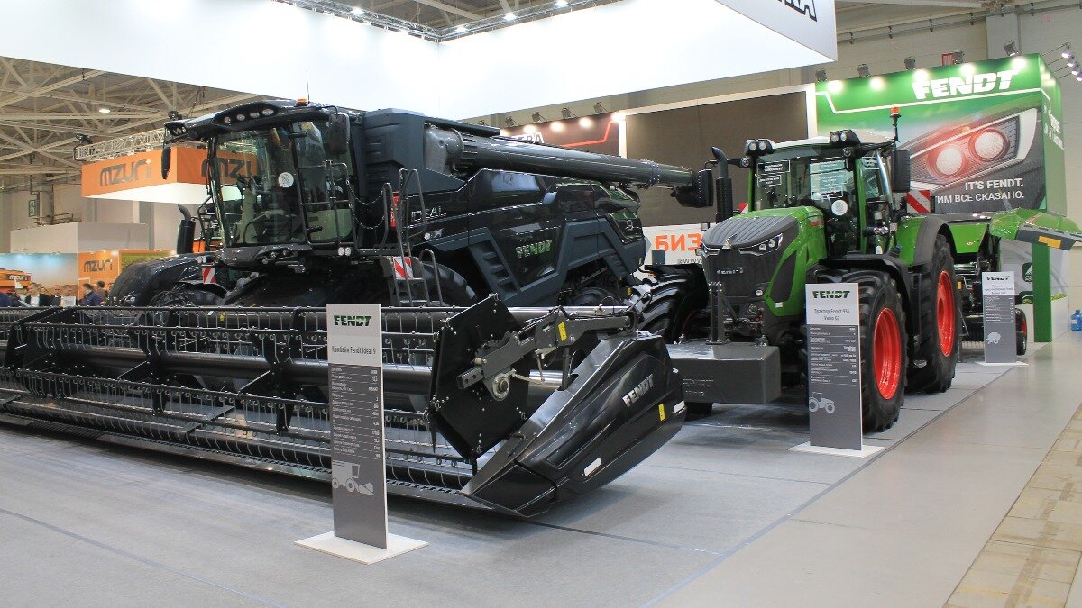 Новый зерноуборочный комбайн Fendt Ideal и трактор Fendt 936 Vario G7 на выставке ЮГАГРО-2021