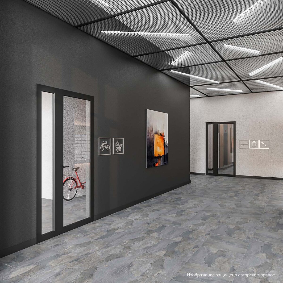 Лобби в проекте жилого дома "Пешков"