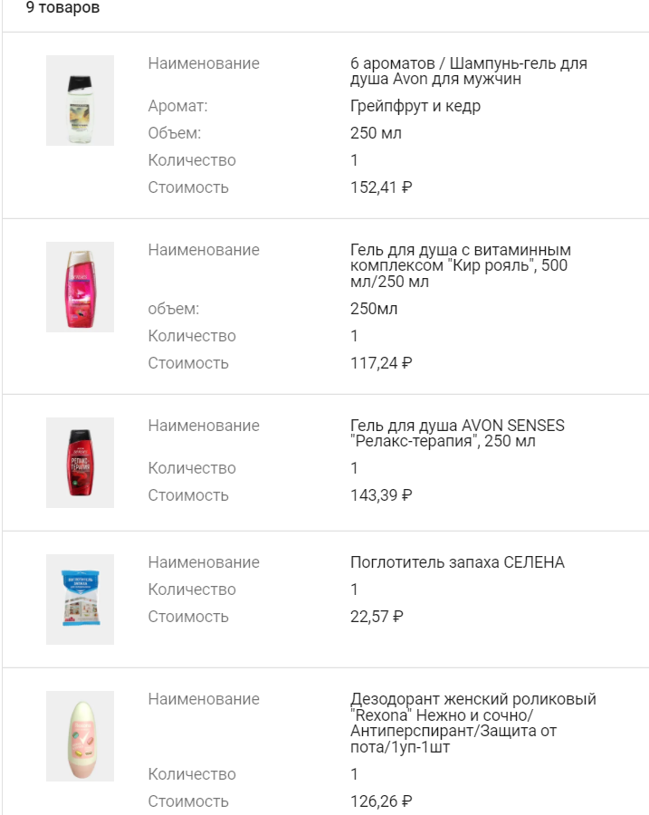 Скриншот из личного кабинета.