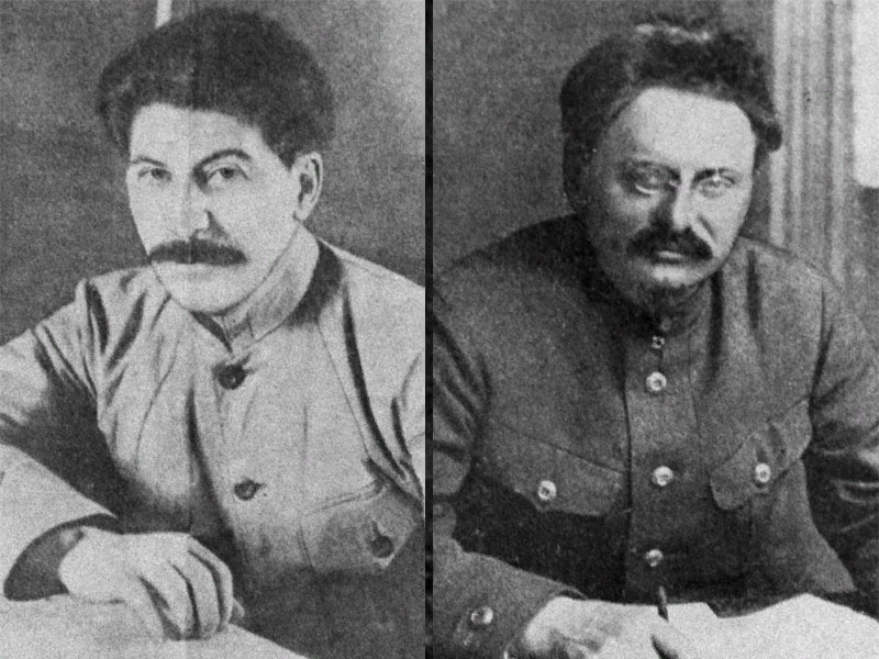 Сталин и Троцкий во время Гражданской войны. Фото взято из открытых источников.