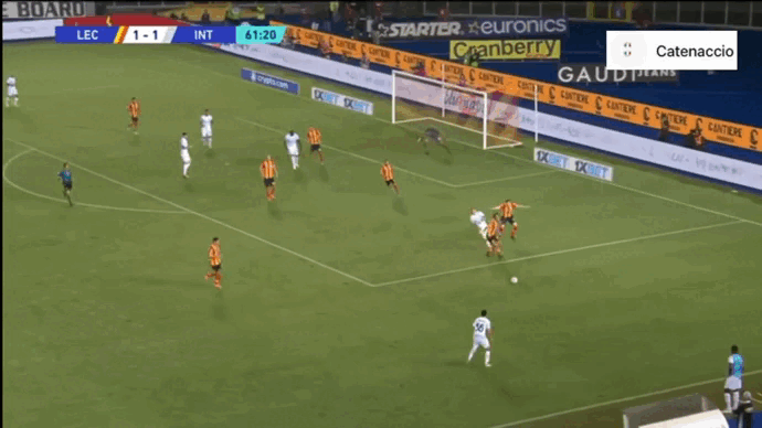 62' Федерико Димарко удар слета 