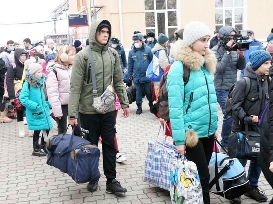     Беженцы с Донбасса.Фото: пресс-служба главы и правительства Северной Осетии-Алании